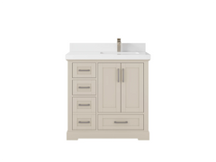 Boston 36 in. W x 22 in. D Right Offset Sink Bathroom Vanity - photo 31