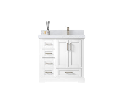 Boston 36 in. W x 22 in. D Right Offset Sink Bathroom Vanity - Willow Bath and Vanity