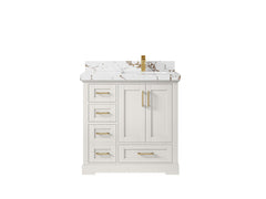 Boston 36 in. W x 22 in. D Right Offset Sink Bathroom Vanity - photo 35