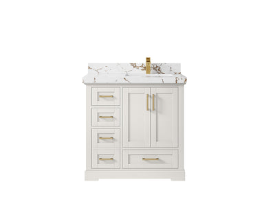 Boston 36 in. W x 22 in. D Right Offset Sink Bathroom Vanity - Willow Bath and Vanity