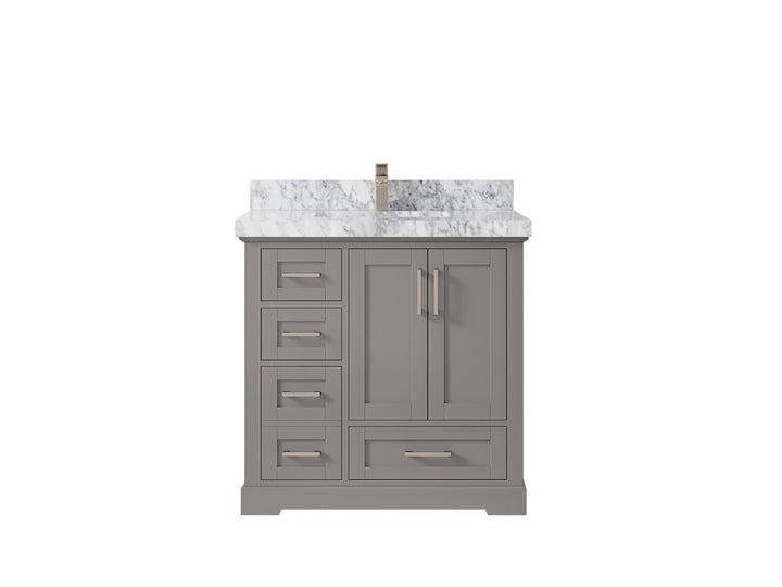 Boston 36" W x 22" D Center Sink Vanity for Modern Bathroom Spaces - photo 13