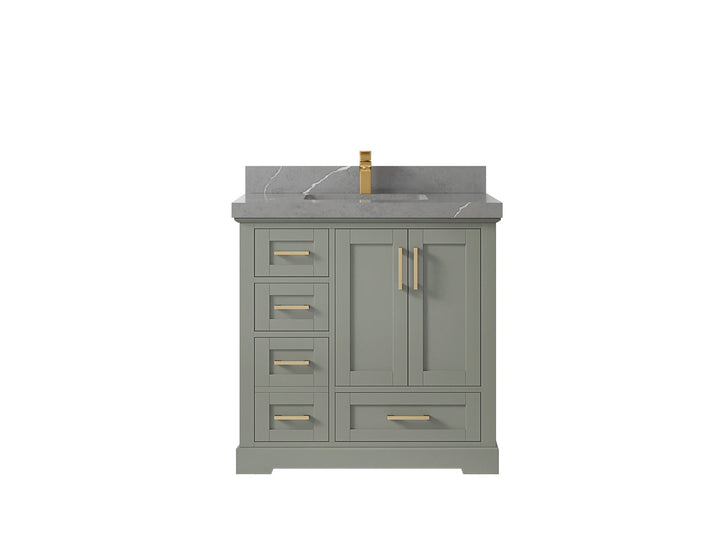 Boston 36" W x 22" D Center Sink Vanity for Modern Bathroom Spaces - photo 31