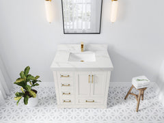 Boston 36 in. W x 22 in. D Center Sink Bathroom Vanity - photo 25
