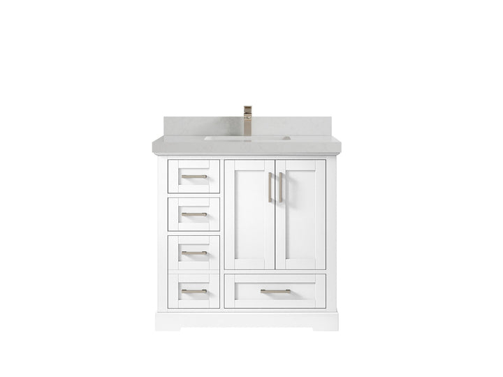 Boston 36" W x 22" D Center Sink Vanity for Modern Bathroom Spaces - photo 14