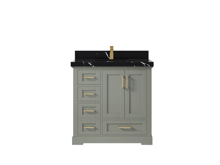 Boston 36" W x 22" D Center Sink Vanity for Modern Bathroom Spaces - photo 17