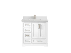 Boston 36 in. W x 22 in. D Center Sink Bathroom Vanity - photo 28