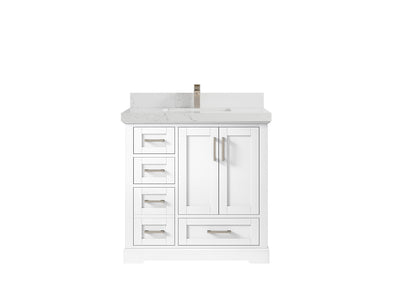 Boston 36" W x 22" D Center Sink Vanity for Modern Bathroom Spaces - Willow Bath and Vanity