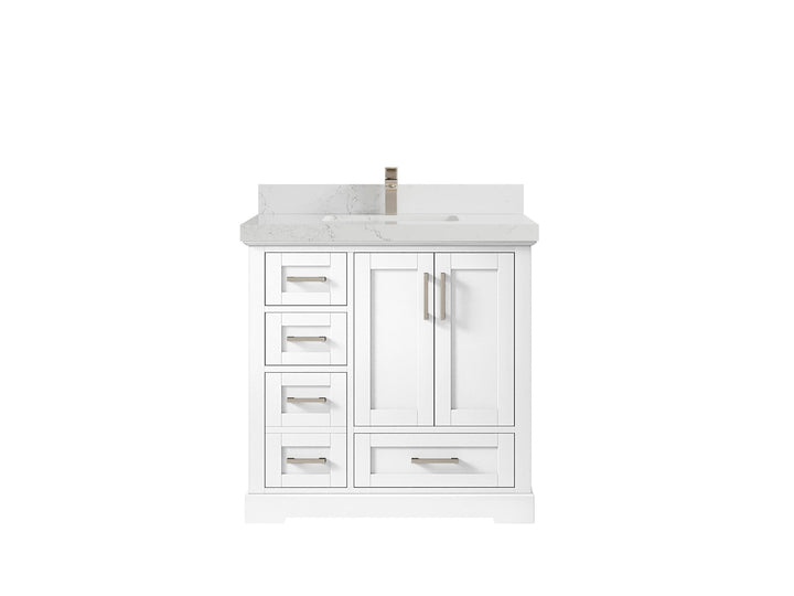 Boston 36" W x 22" D Center Sink Vanity for Modern Bathroom Spaces - photo 28