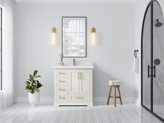 Boston 36 in. W x 22 in. D Center Sink Bathroom Vanity - photo 4