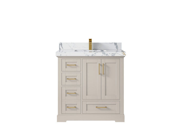 Boston 36" W x 22" D Center Sink Vanity for Modern Bathroom Spaces - photo 24
