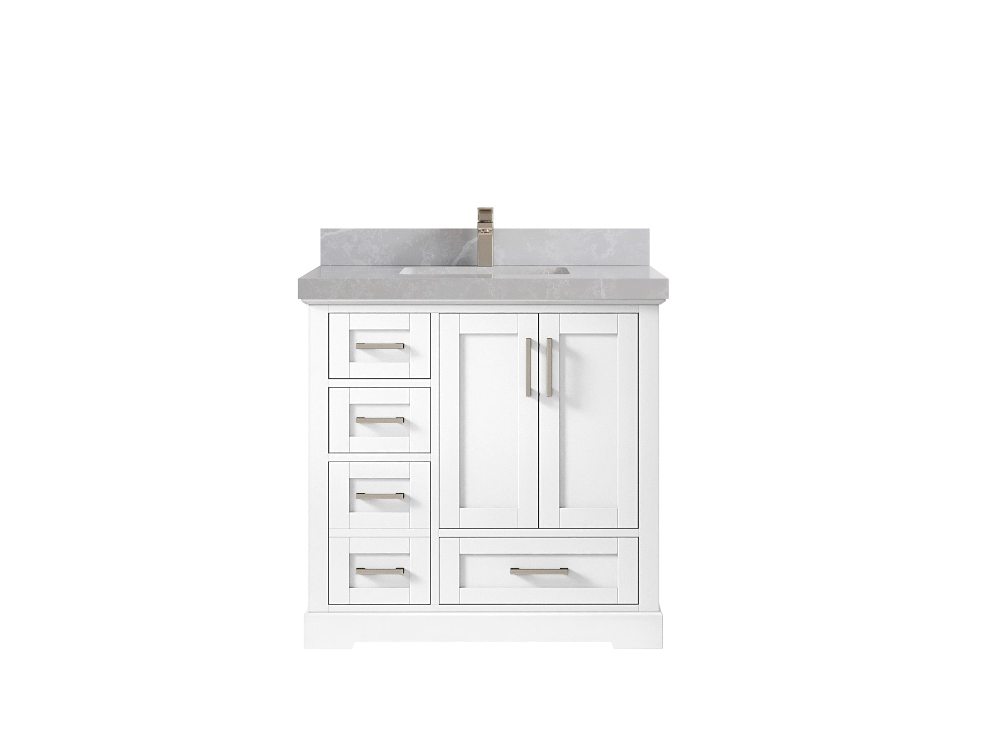 Boston 36" W x 22" D Center Sink Vanity for Modern Bathroom Spaces - Willow Bath and Vanity