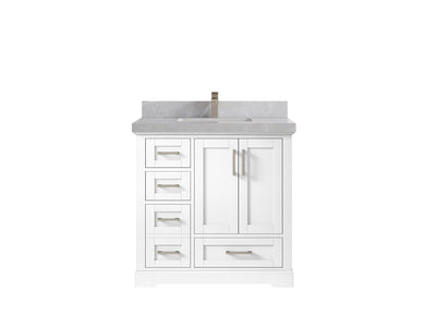 Boston 36" W x 22" D Center Sink Vanity for Modern Bathroom Spaces - Willow Bath and Vanity