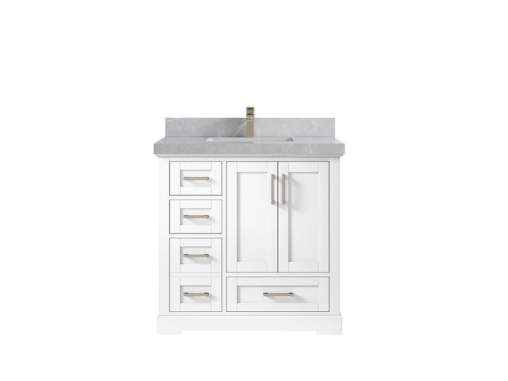 Boston 36" W x 22" D Center Sink Vanity for Modern Bathroom Spaces - photo 30