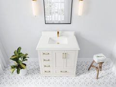 Boston 36 in. W x 22 in. D Center Sink Bathroom Vanity - photo 47