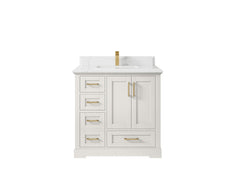 Boston 36 in. W x 22 in. D Center Sink Bathroom Vanity - photo 46