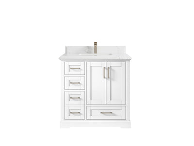 Boston 36" W x 22" D Center Sink Vanity for Modern Bathroom Spaces - Willow Bath and Vanity