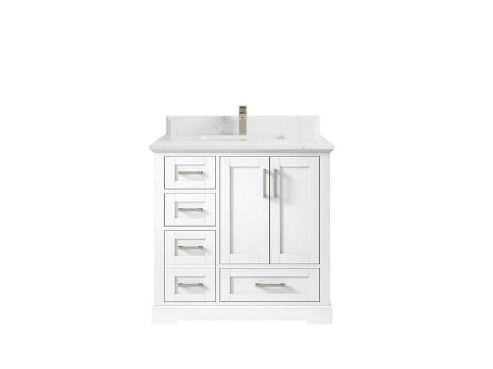Boston 36" W x 22" D Center Sink Vanity for Modern Bathroom Spaces - photo 46
