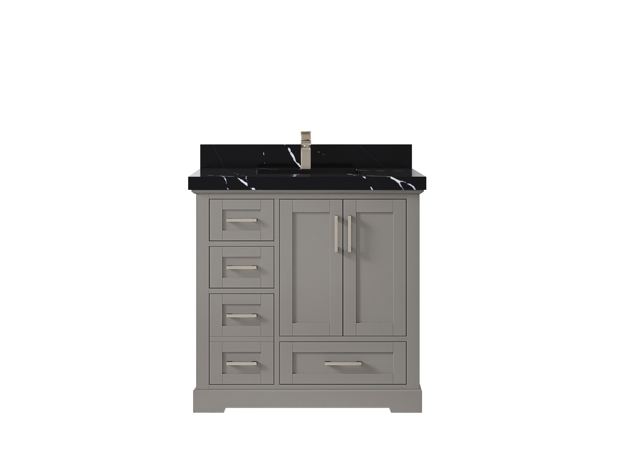 Boston 36" W x 22" D Center Sink Vanity for Modern Bathroom Spaces - Willow Bath and Vanity