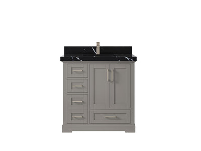 Boston 36" W x 22" D Center Sink Vanity for Modern Bathroom Spaces - Willow Bath and Vanity