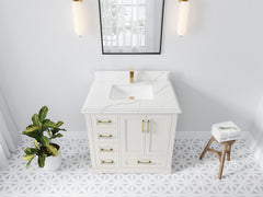 Boston 36 in. W x 22 in. D Center Sink Bathroom Vanity - photo 43