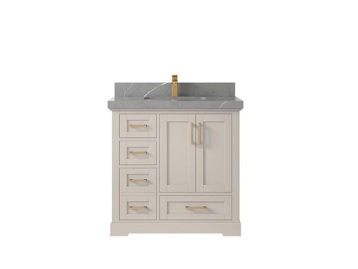 Boston 36" W x 22" D Center Sink Vanity for Modern Bathroom Spaces - photo 32