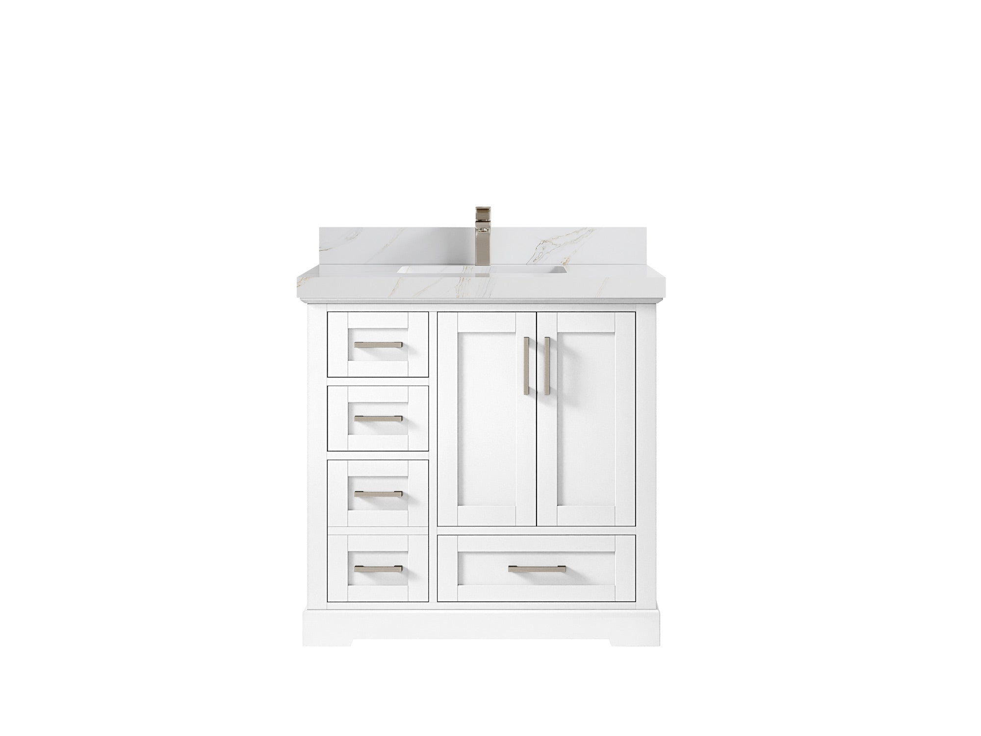 Boston 36" W x 22" D Center Sink Vanity for Modern Bathroom Spaces - Willow Bath and Vanity
