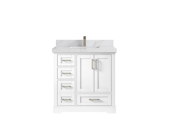 Boston 36" W x 22" D Center Sink Vanity for Modern Bathroom Spaces - photo 26
