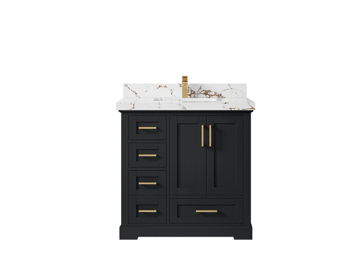 Boston 36" W x 22" D Center Sink Vanity for Modern Bathroom Spaces - photo 34