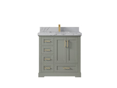 Boston 36 in. W x 22 in. D Center Sink Bathroom Vanity - photo 39