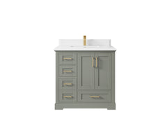 Boston 36 in. W x 22 in. D Center Sink Bathroom Vanity - photo 47