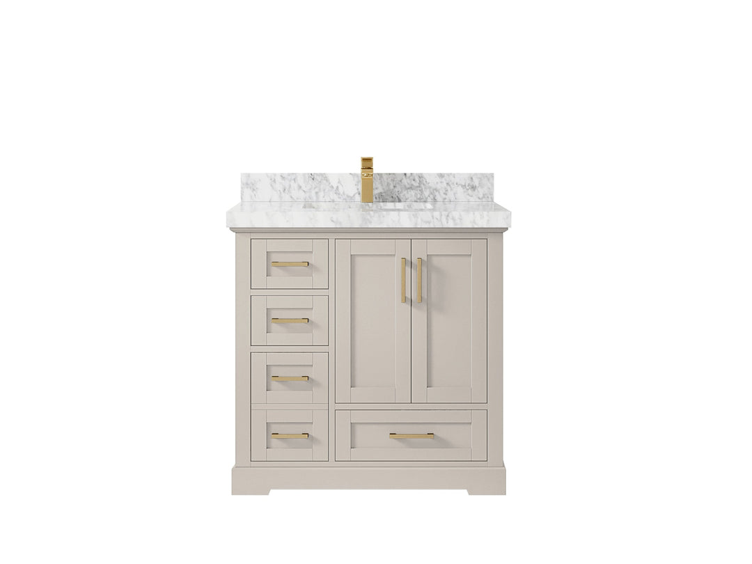 Boston 36" W x 22" D Center Sink Vanity for Modern Bathroom Spaces - Willow Bath and Vanity