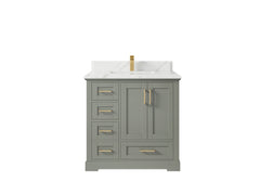 Boston 36 in. W x 22 in. D Center Sink Bathroom Vanity - photo 43