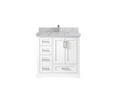 Boston 36" W x 22" D Center Sink Vanity for Modern Bathroom Spaces - Willow Bath and Vanity