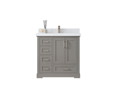 Boston 36" W x 22" D Center Sink Vanity for Modern Bathroom Spaces - Willow Bath and Vanity
