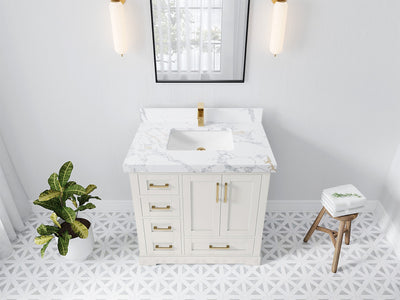 Boston 36" W x 22" D Center Sink Vanity for Modern Bathroom Spaces - Willow Bath and Vanity