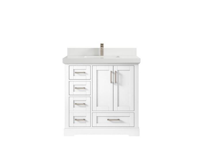 Boston 36" W x 22" D Center Sink Vanity for Modern Bathroom Spaces - photo 42