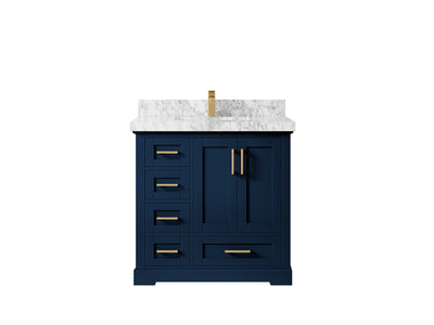 Boston 36" W x 22" D Center Sink Vanity for Modern Bathroom Spaces - Willow Bath and Vanity