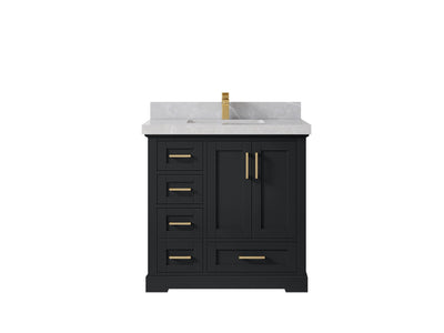 Boston 36" W x 22" D Center Sink Vanity for Modern Bathroom Spaces - Willow Bath and Vanity