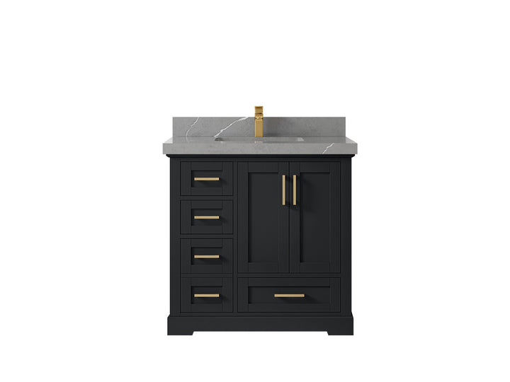 Boston 36" W x 22" D Center Sink Vanity for Modern Bathroom Spaces - photo 32