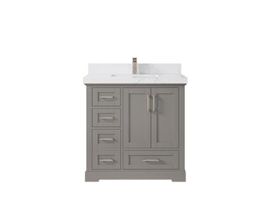 Boston 36" W x 22" D Center Sink Vanity for Modern Bathroom Spaces - Willow Bath and Vanity