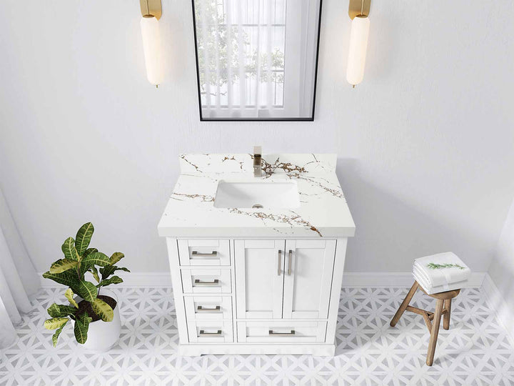 Boston 36" W x 22" D Center Sink Vanity for Modern Bathroom Spaces - photo 33