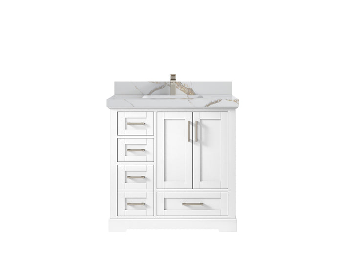 Boston 36" W x 22" D Center Sink Vanity for Modern Bathroom Spaces - photo 18