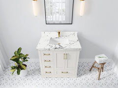 Boston 36 in. W x 22 in. D Center Sink Bathroom Vanity - photo 37