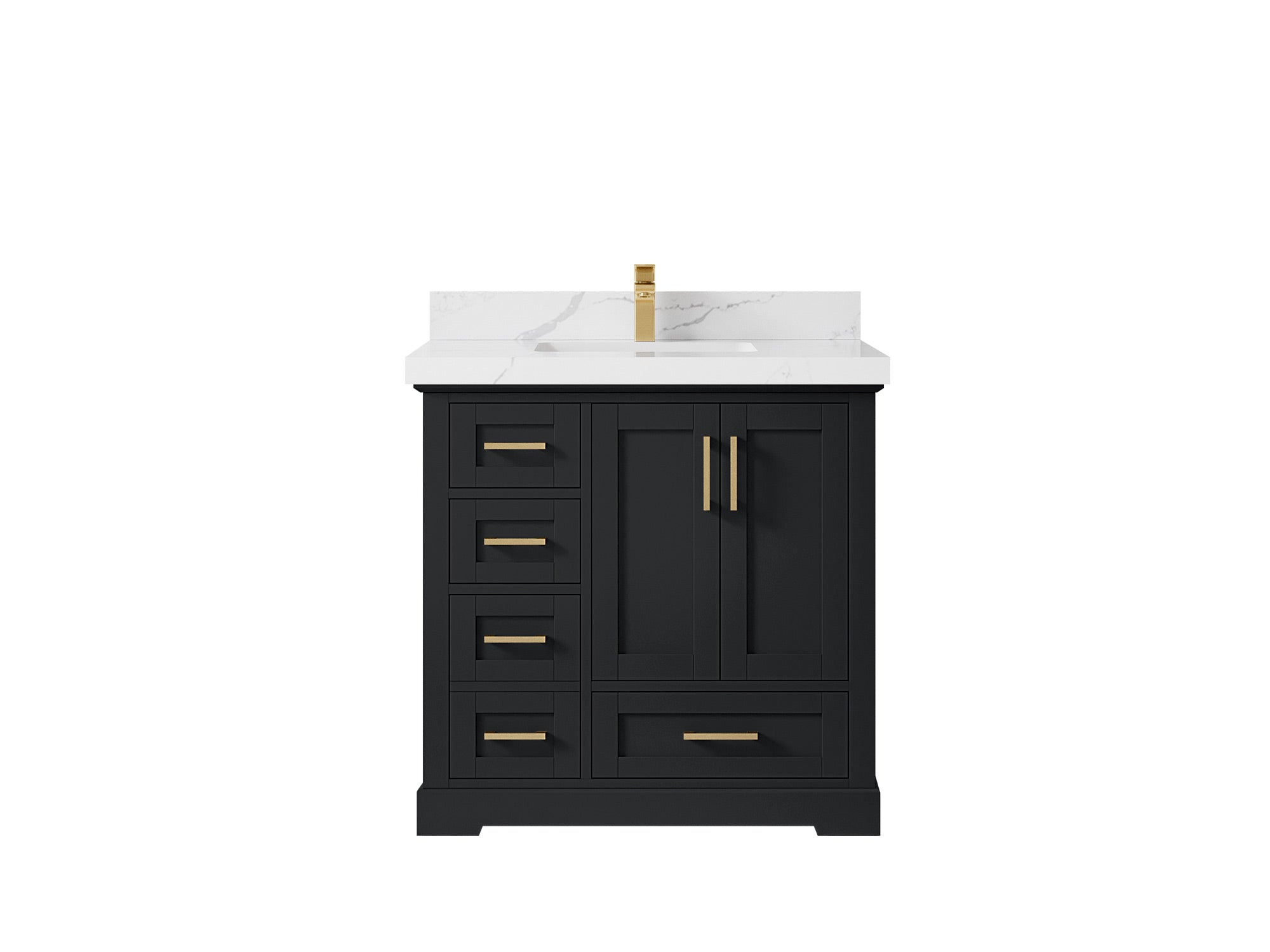 Boston 36" W x 22" D Center Sink Vanity for Modern Bathroom Spaces - Willow Bath and Vanity