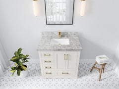 Boston 36 in. W x 22 in. D Center Sink Bathroom Vanity - photo 11