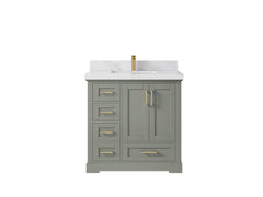 Boston 36 in. W x 22 in. D Center Sink Bathroom Vanity - photo 25