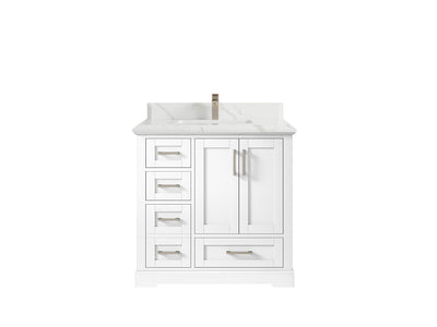 Boston 36" W x 22" D Center Sink Vanity for Modern Bathroom Spaces - Willow Bath and Vanity