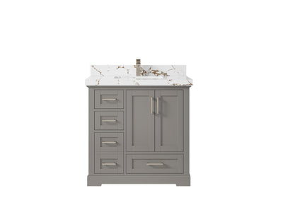 Boston 36" W x 22" D Center Sink Vanity for Modern Bathroom Spaces - Willow Bath and Vanity