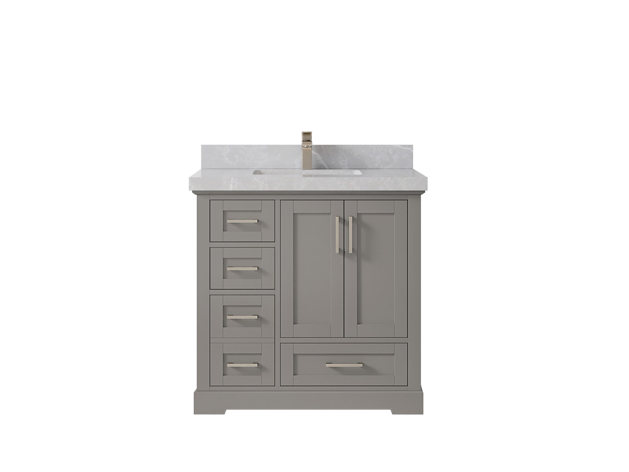 Boston 36" W x 22" D Center Sink Vanity for Modern Bathroom Spaces - Willow Bath and Vanity