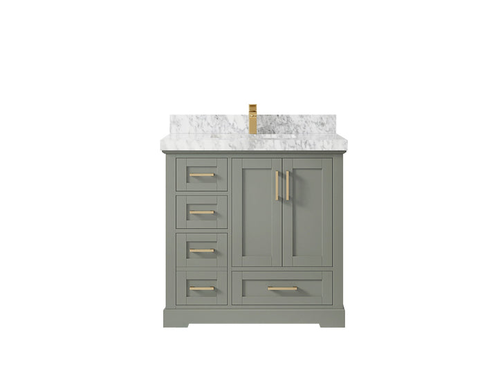 Boston 36" W x 22" D Center Sink Vanity for Modern Bathroom Spaces - photo 13